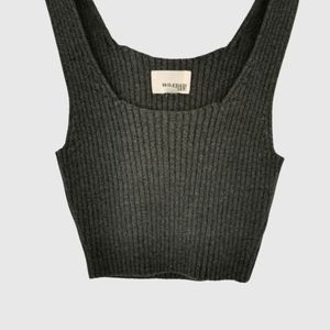 WILFRED FREE - Knit Gray Crop Top in XS